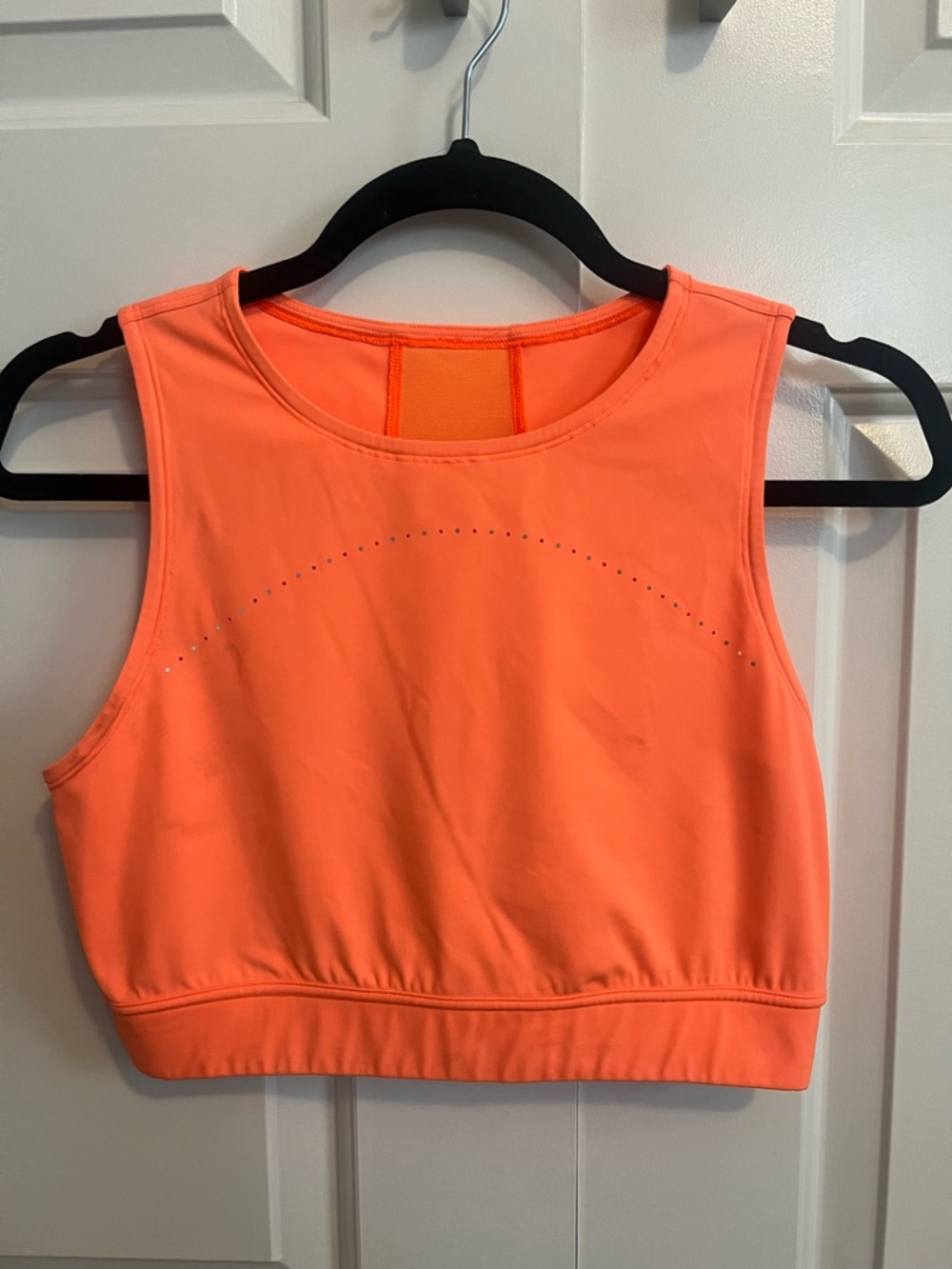 Women’s Neon Orange Lululemon Athletic Crop Tank Top Size 8